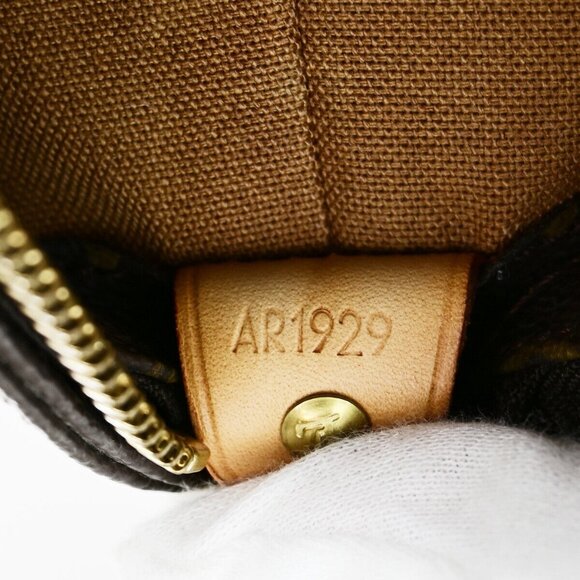 LOUIS VUITTON Cabas Mezzo Shoulder Bag Monogram Leather Brown - Picture 12 of 14